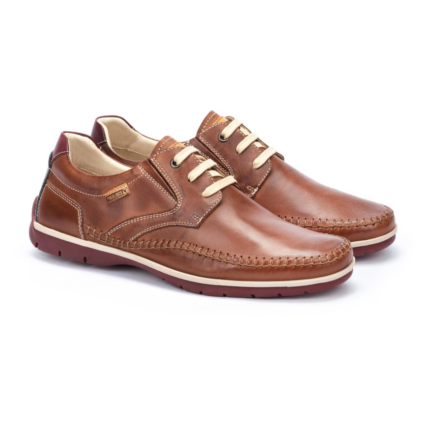 Men's Pikolinos MARBELLA Boat Shoes Brown | NZ Z9AQ308